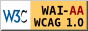 Icono de conformidad con el nivel Doble-A de las Directrices de Accesibilidad de Contenido Web (WCAG) 1.0 del W3C-WAI